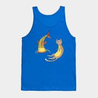 Cat and the catfish Tank Top